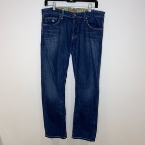 Rich & Skinny Distressed Straight Leg Studded Denim Jeans Women's Size 28